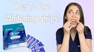 How To Use Whitening Strips [upl. by Ylrebmic]