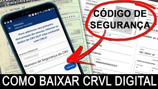 COMO BAIXAR CRLV DIGITAL  ERRO quotCÓDIGO DE SEGURANÇA NÃO PERTENCE AO VEÍCULO INFORMADOquot [upl. by Adhern]