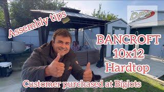 BANCROFT 10x12 Hardtop Gazebo assembly purchased From Biglots [upl. by Assylla]