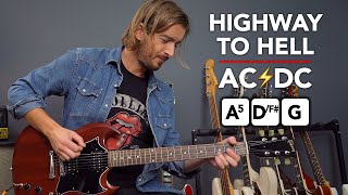 ACDC  HIGHWAY TO HELL Guitar Lesson Tutorial [upl. by Vaclava]