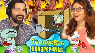 We Watched SPONGEBOB SEASON 3 EPISODE 7 AND 8 For the FIRST TIME DUO REACTION [upl. by Shewmaker]