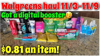 Walgreens couponing haul 113119 Pretty good week of deals🎉  Over 100 in products for just 19 [upl. by Ciaphus]