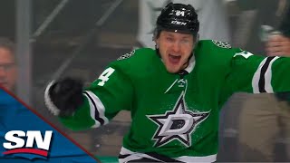 Roope Hintz Roofs The Sweet Shorthanded Goal To Open The Scoring For The Stars [upl. by Dlarej]