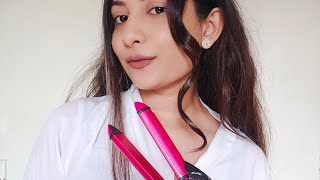 2 in 1 hair straightener and curler demonstration  review  nova straightener [upl. by Killoran]