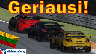 Ar Sugebėsiu Atsilaikyti prieš quotTop Splitquot Lenktynininkus  iRacing Lietuviškai [upl. by Sheply839]