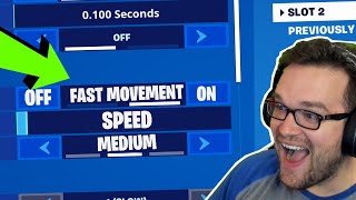 FORTNITE MOVEMENT IS FIXED New Speed Settings [upl. by Ruosnam407]