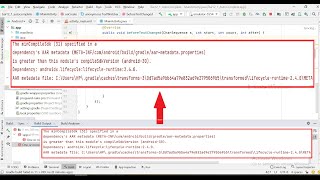 Solved Android Studio Error The minCompileSdk 31 specified in a dependencys AAR metadata [upl. by Obed]