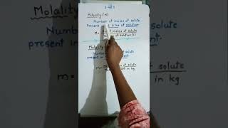 definition of molarity  molality molarity molality definitionclass11 bscchemistry [upl. by Vassar]