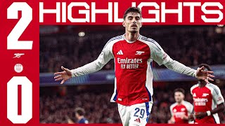 BIG CHAMPIONS LEAGUE WIN 🔥  HIGHLIGHTS  Arsenal vs PSG 20  Havertz amp Saka  UCL [upl. by Thorlay590]