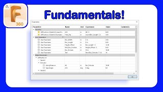 User Parameter Fundamentals  Everything You Need To Know About Parameters Fusion360 Parameters [upl. by Edson]