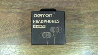 Unboxing of the Betron YSM1000 Noise Isolating Earphones [upl. by Retswerb]