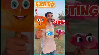 Which Ice Cream Melt first🤔Giant Fanta IceCream Vs Giant Sting IceCream🤷‍♂️youtubeshorts [upl. by Siubhan]