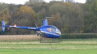 GROYP ❌ Robinson R22 Beta lI 🚁 🚁🎥👀Shobdon Airfield Hereford redfox111 221024 🚁🎦 💨‼️⬆️ [upl. by Mungam]