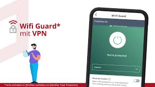 McAfee Mobile Security WLAN VPN amp Diebstahlschutz DE [upl. by Hsirk]