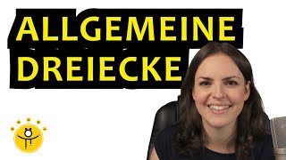 Allgemeines DREIECK berechnen – TRIGONOMETRIE Sinussatz Kosinussatz [upl. by Arbua288]