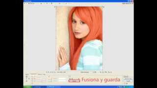 Tutorial  Cambiar color de pelo PhotoScape [upl. by Ellicec156]