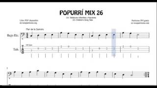 26 de 30 Popurrí Mix Tablatura Partitura de Bajo Eléctrico Flor de la Cantuta Calles de Sevilla [upl. by Annasus]