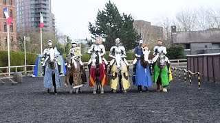 Royal Armouries Joust preparations ahead of the Easter Weekend event [upl. by Ariajaj]