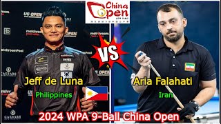 Jeff de Luna VS Aria Falahati  2024 WPA 9Ball China Open [upl. by Boyden]