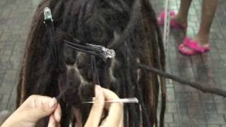 Dreads with Soft Style Video 4 Crochet Hook Method from Bangkok [upl. by Napas]