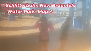 Schlitterbahn New Braunfels Map A  Super Ceci [upl. by Philipps]