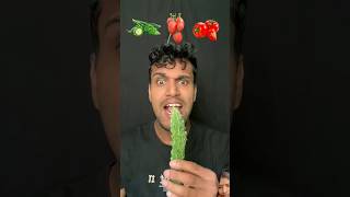 bitter gourd tomato eating asmr funny eatingchallenge bikueating eatingsounds [upl. by Ardnuasac]