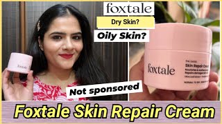 Foxtale skin repair cream review honest  unsponsored review Foxtale skin barrier repair cream [upl. by Aihsal]