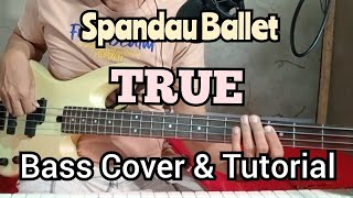 TRUE  Spandau Ballet Bass guitar Cover HOW TO PLAY [upl. by Hector]