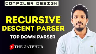 Recursive Descent Parser with solved example  Compiler Design [upl. by Elohcin]