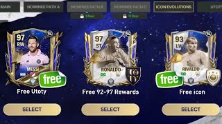 WOW FREE 9297 OVR UTOTY amp ICON FREE FC MOBILE 24  97 OVR MESSI TOTY EVENT FC MOBILE [upl. by Tirma]