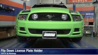 Mustang Flip Down License Plate Holder  Motorized and Manual 7914 All Review [upl. by Yodlem214]