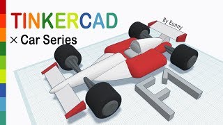 43 F1 Racing Car with Tinkercad x Car  3D modeling How to make and design [upl. by Shalom]