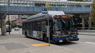 Translink CMBC 3356 on the 110 to Lougheed Town Center station [upl. by Arahd]