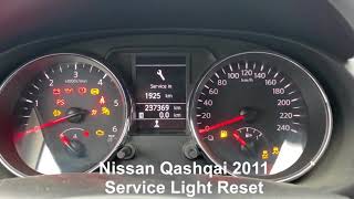 Nissan Qashqai 2011 Service Light Reset [upl. by Lexie]