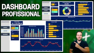 Como Fazer Dashboard no Excel com Várias Abas  Profissional Bonito e Interativo  Planilha Grátis [upl. by Petigny999]