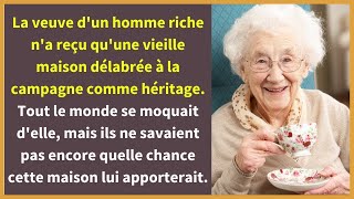 La veuve dun homme riche na reçu quune vieille maison délabrée à la campagne comme héritage [upl. by Hanni]