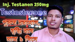 Testanon 250mg। Testosterone। পুরুষ হরমোন বৃদ্ধি হবে মাত্র ১ দিনে। Testanon।Benefit Side effect Dose [upl. by Irtemed547]