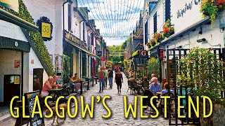 GLASGOWS TRENDY WEST END  Glasgow City Walking Tour SCOTLAND  4K [upl. by Rose900]