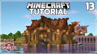 Minecraft How to Build a Boathouse  Lets Build a Medieval Village  Ep 13 [upl. by Howund759]