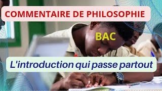 commentaire de texte en philo  lintroduction qui passe partout [upl. by Adeirf]