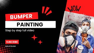 Bumper painting full video step by step malayalam shortsfeed spraypainting spraypaint [upl. by Enailil163]