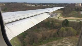 4K Delta MD88 descent and landing at Pittsburgh Intl Airport [upl. by Valaree]