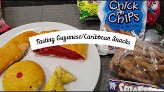 Tasting Guyanese and Caribbean Snacks  Snack Haul [upl. by Hendel69]