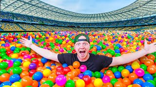 I FILLED A STADIUM WITH BALL PIT BALLS [upl. by Ivetts]