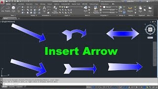 AutoCAD Insert Arrow Symbol  Curved Arrow  6 Types of Arrows [upl. by Acina]