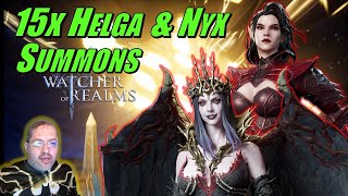 15x Nyx amp Helga Summons  I Want More Helgas  Watcher of Realms [upl. by Ennaxxor462]