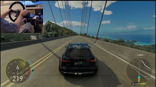 Audi RS3 600 HP custom guide and steering wheel gameplay  logitech g29  The crew motorfest [upl. by Annaili]