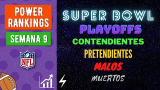 POWER RANKINGS NFL  SEMANA 9  LOS 32 EQUIPOS [upl. by Deenya]