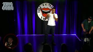 Worlds quickest ever stand up comedy debut  Ripping hecklers and still get cheered off  Cam Nadi [upl. by Eitteb]