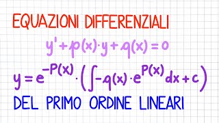 EQUAZIONI DIFFERENZIALI  del primo ordine lineari  ED30 [upl. by Enialahs]